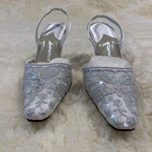 Silver Lace Pump